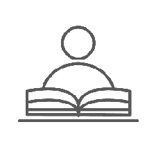 icon of person reading a book