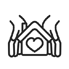 hands holding house